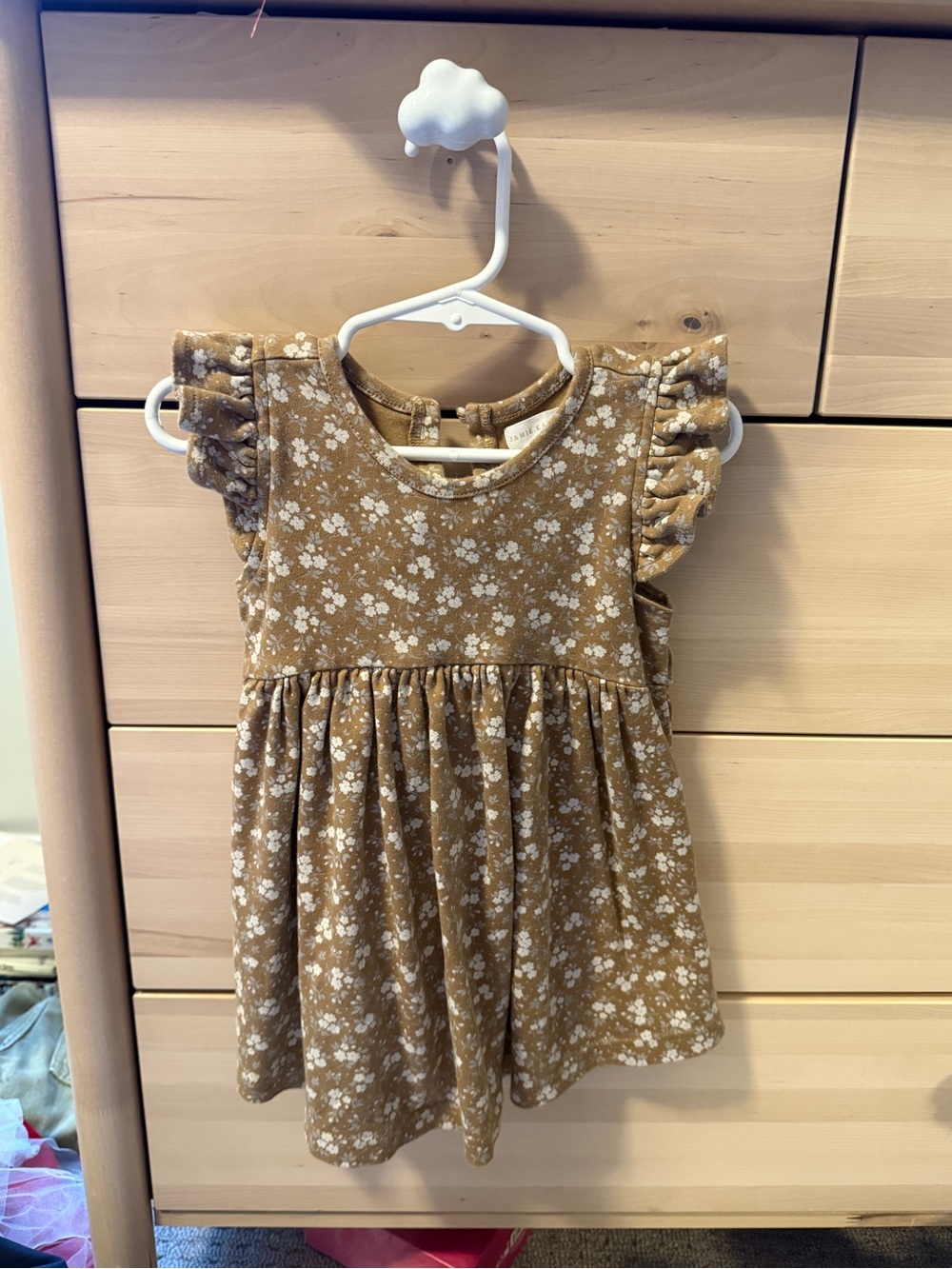 Jamie Kay Girls Ada Floral Dress - Mustard Brown - Rosalie Field Caramel